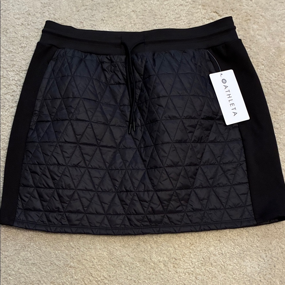 Athleta Black Quilted Women's Skirt NWT New